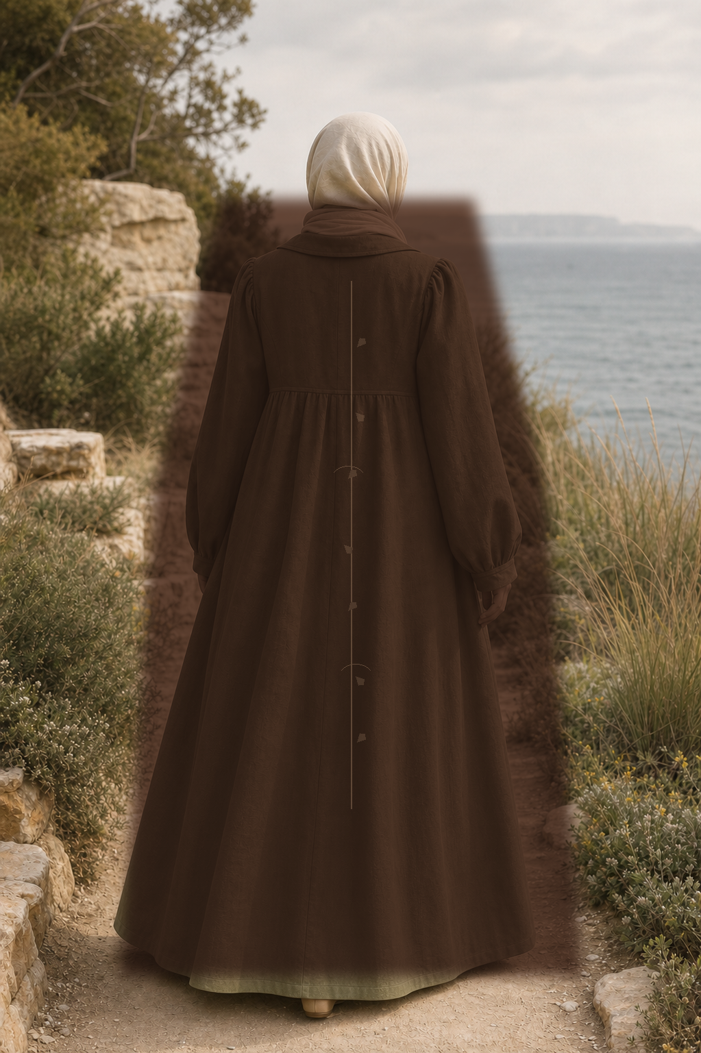 Bath Dark brown Back